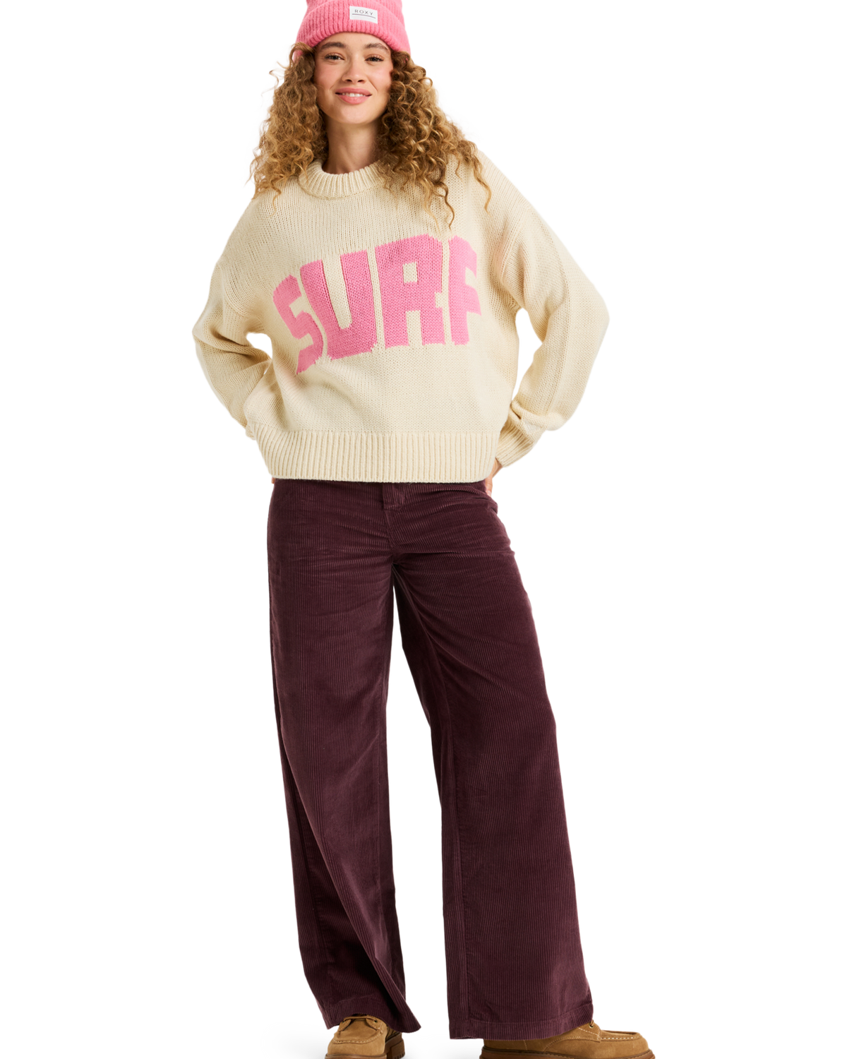 The Roxy Womens Exploring Heart Jumper in Parchment