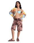 Cosmic Coast Stripes Cardigan in Coconut Milk Horizon Prism
