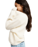 The Roxy Womens Loomed Horizon Jumper in Coconut Milk
