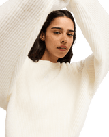 The Roxy Womens Loomed Horizon Jumper in Coconut Milk