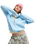 The Roxy Womens Go To The Top Zip Hoodie in Cerulean