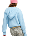 The Roxy Womens Go To The Top Zip Hoodie in Cerulean