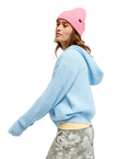The Roxy Womens Go To The Top Zip Hoodie in Cerulean