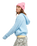The Roxy Womens Go To The Top Zip Hoodie in Cerulean