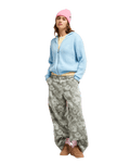 The Roxy Womens Go To The Top Zip Hoodie in Cerulean