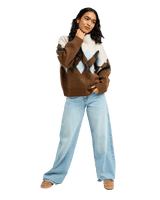 The Roxy Womens Lets Get High Jumper in Chestnut