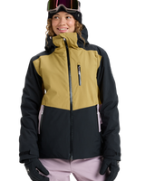 The Roxy Womens Stormdash Technical Jacket in Fennel Seed