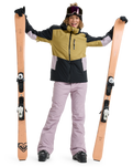 The Roxy Womens Stormdash Technical Jacket in Fennel Seed
