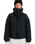 The Roxy Womens Snow Winter Rebel Technical Jacket in True Black