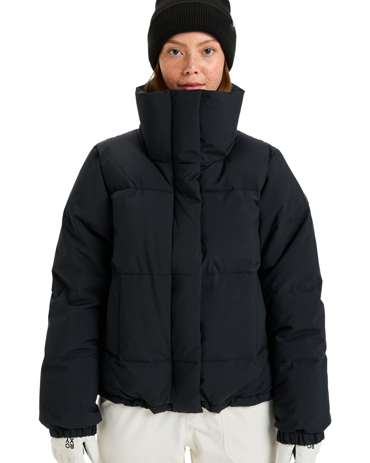 The Roxy Womens Snow Winter Rebel Technical Jacket in True Black