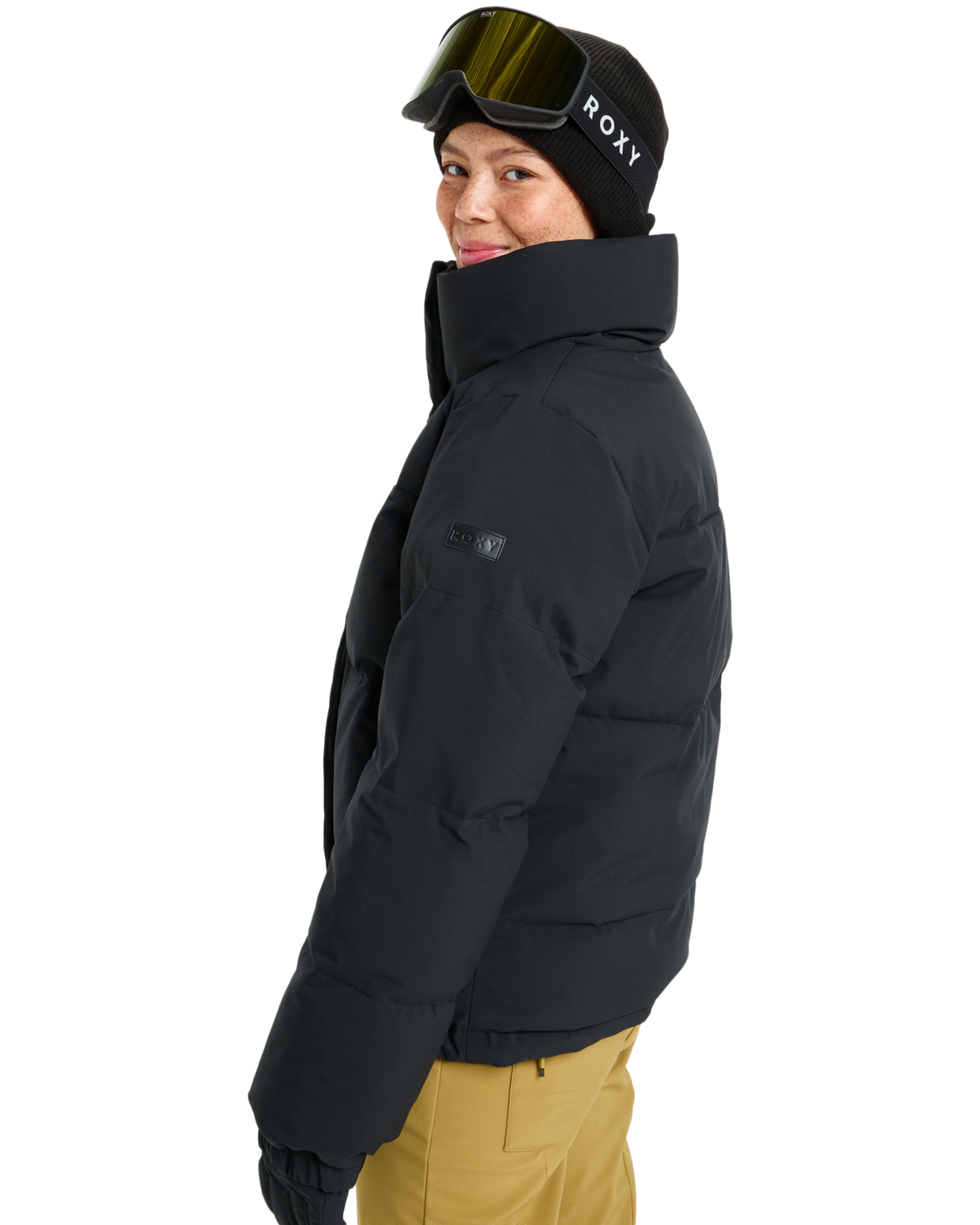 The Roxy Womens Snow Winter Rebel Technical Jacket in True Black