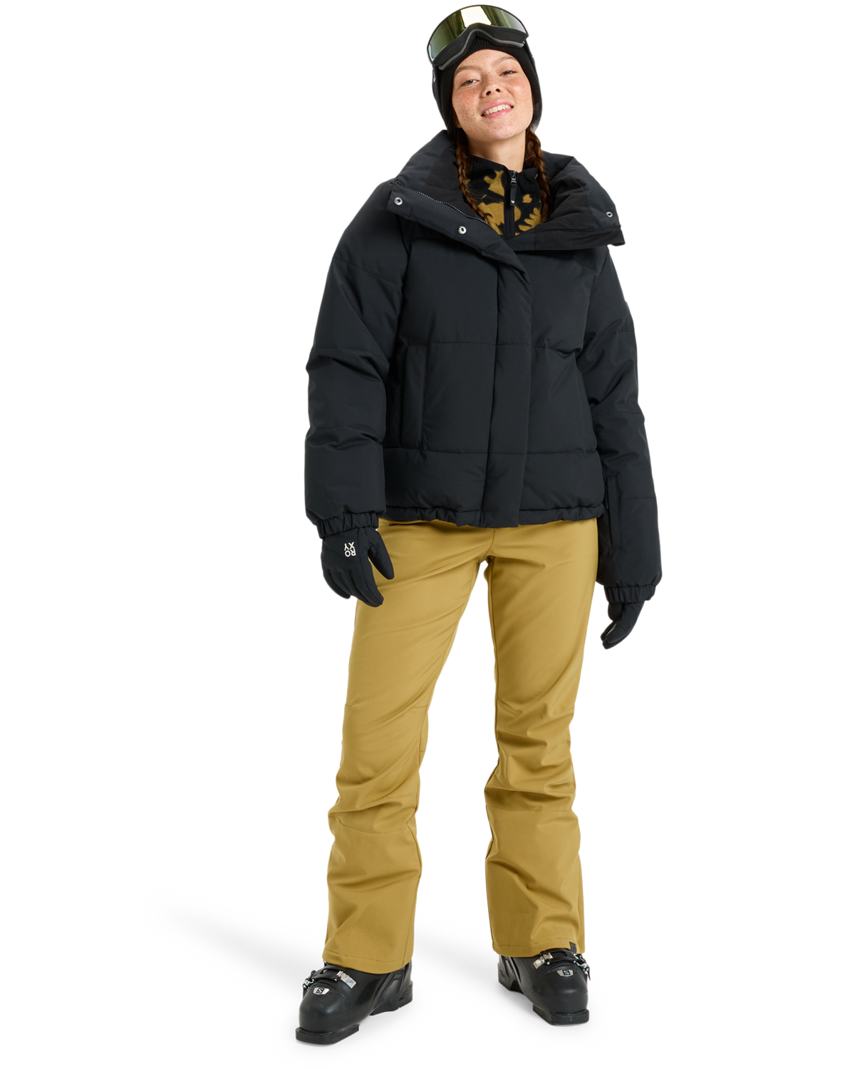 The Roxy Womens Snow Winter Rebel Technical Jacket in True Black