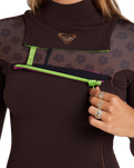The Roxy Elite 1.5mm Chest Zip Spring Wetsuit in Coconut Shell | Available at Anns Cottage