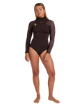 The Roxy Elite 1.5mm Chest Zip Spring Wetsuit in Coconut Shell | Available at Anns Cottage
