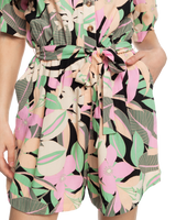 The Roxy Womens Real Yesterday Playsuit in Anthracite Palm