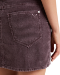 The Roxy Womens Rainfall Mini Corduroy Skirt in Huckleberry