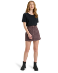 The Roxy Womens Rainfall Mini Corduroy Skirt in Huckleberry