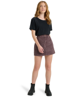 The Roxy Womens Rainfall Mini Corduroy Skirt in Huckleberry