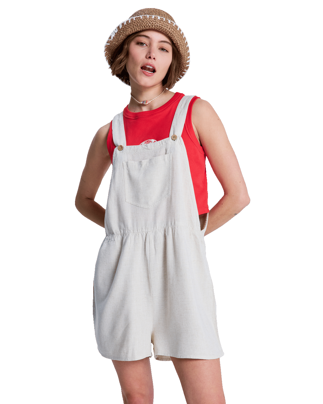 Easy Isle Romper in Natural
