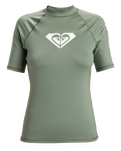The Roxy Whole Hearted Rash Vest in Basil | Available at Anns Cottage