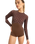 The Roxy Womens Pro Wave Onesie Long Sleeve Swimsuit in Chocolate Plum Polkabiscus