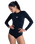 Essentials Back Zip Onesie Swimsuit in Anthracite