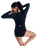 Essentials Back Zip Onesie Swimsuit in Anthracite