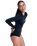 Essentials Back Zip Onesie Swimsuit in Anthracite