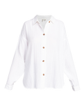 The Roxy Womens Morning Time Shirt in Snow White