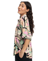 The Roxy Womens Beach Nostalgia Shirt in Anthracite Palm