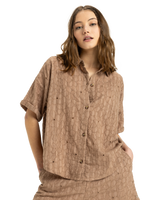 The Roxy Womens Beach Nostalgia Shirt in Portobella Flower Eyelet