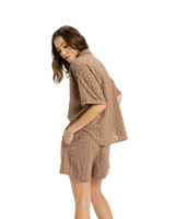 The Roxy Womens Beach Nostalgia Shirt in Portobella Flower Eyelet