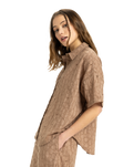 The Roxy Womens Beach Nostalgia Shirt in Portobella Flower Eyelet