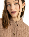The Roxy Womens Beach Nostalgia Shirt in Portobella Flower Eyelet