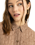The Roxy Womens Beach Nostalgia Shirt in Portobella Flower Eyelet
