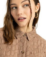 The Roxy Womens Beach Nostalgia Shirt in Portobella Flower Eyelet