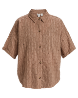 The Roxy Womens Beach Nostalgia Shirt in Portobella Flower Eyelet