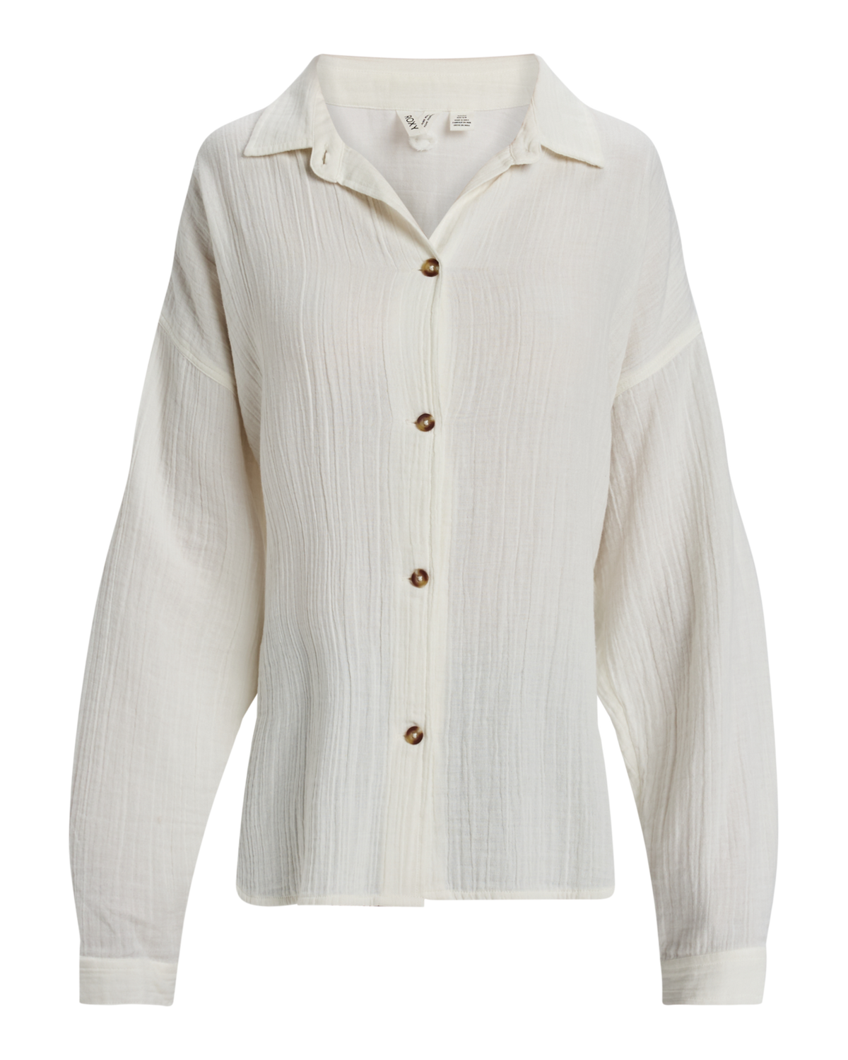 The Roxy Womens Morning Time Shirt in Egret