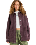 The Roxy Womens Kick Back Washed Cord Shirt Jacket in Huckleberry