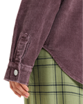 The Roxy Womens Kick Back Washed Cord Shirt Jacket in Huckleberry
