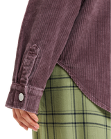 The Roxy Womens Kick Back Washed Cord Shirt Jacket in Huckleberry