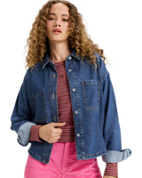 The Roxy Womens Another Reflect Denim Shirt Jacket in Medium Blue