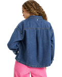 The Roxy Womens Another Reflect Denim Shirt Jacket in Medium Blue