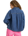 The Roxy Womens Another Reflect Denim Shirt Jacket in Medium Blue