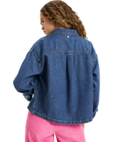 The Roxy Womens Another Reflect Denim Shirt Jacket in Medium Blue