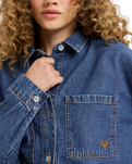 The Roxy Womens Another Reflect Denim Shirt Jacket in Medium Blue