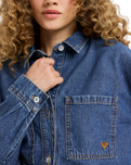 The Roxy Womens Another Reflect Denim Shirt Jacket in Medium Blue