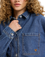 The Roxy Womens Another Reflect Denim Shirt Jacket in Medium Blue