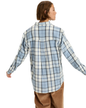 The Roxy Womens Let It Go Flannel Shirt in Blueblizz Mariachi Plaid