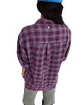 The Roxy Womens Let It Go Check Shirt in Blackberry Wine Purple Plaid